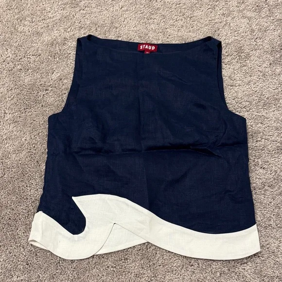 STAUD Raphael Linen Wave Top - Picture 3 of 6